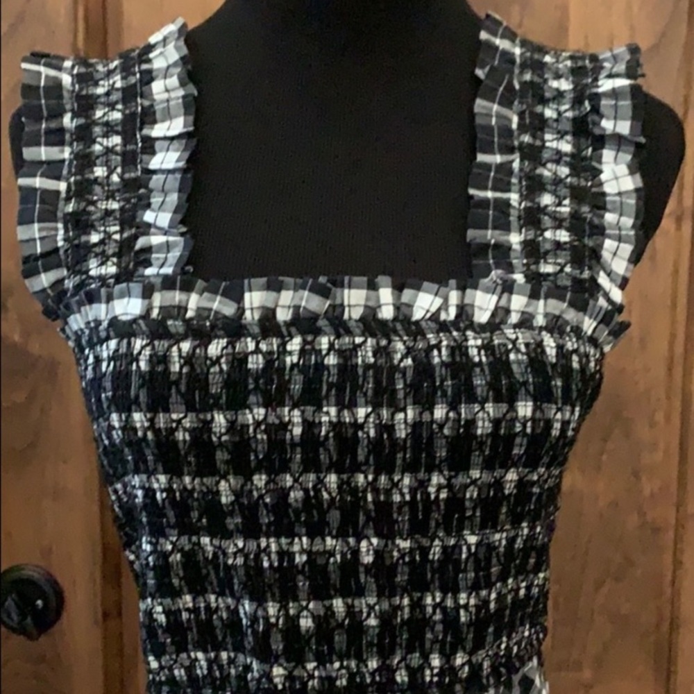 GANNI Seersucker Check Dress Gingham size 4, 8 ,10 - Picture 7 of 16